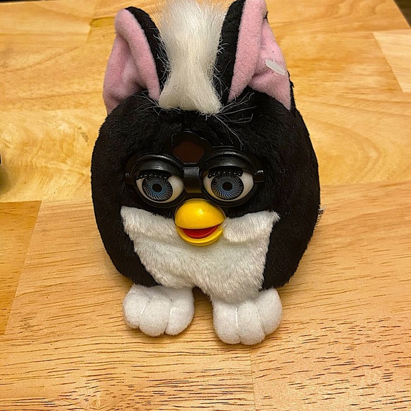 Furby Other - Black Furby Buddy Very Hungry 6” inches Bean Bag with Blue Eyes.
